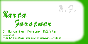 marta forstner business card